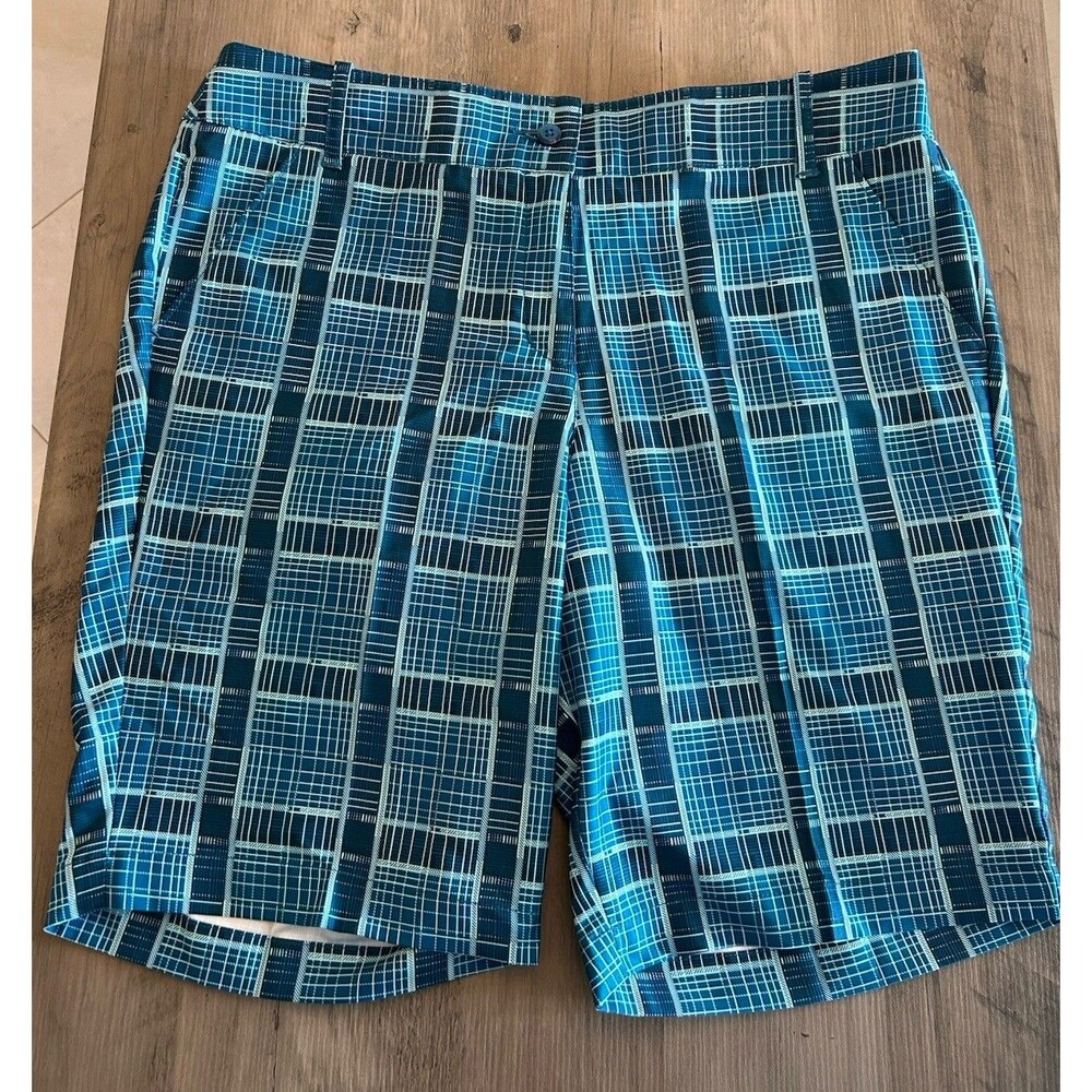 Callaway Opti-Dri Women's Blue Plaid Golf Shorts, Size 12